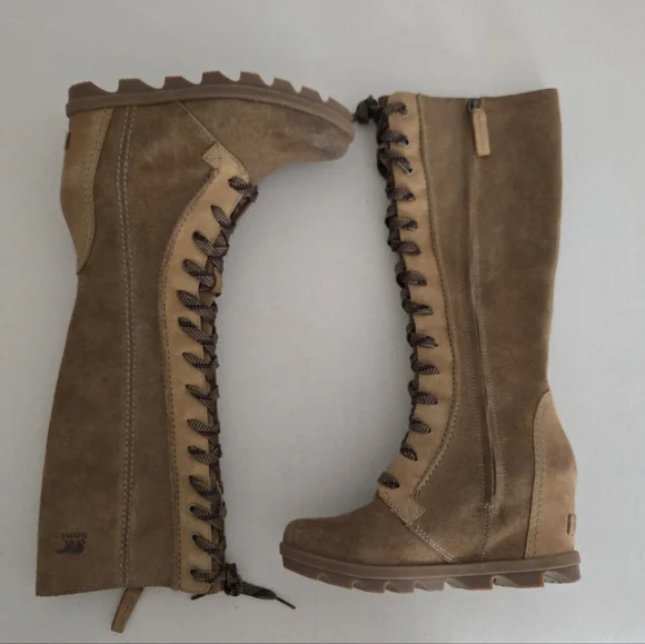 Sorel Joan of Arctic Il wedge Cate Tall Waterproof boots 7 NEW RARE🍒 - Picture 8 of 14
